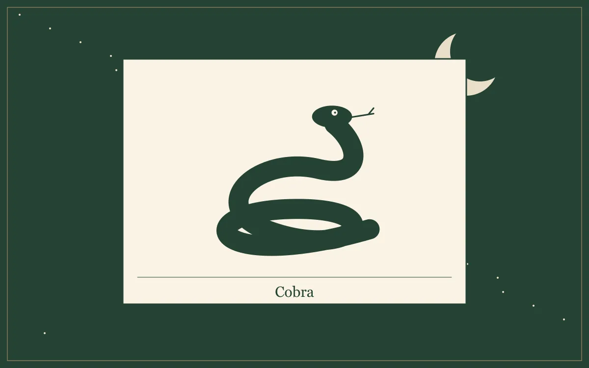 Ilustração original para Sonhar com cobra: o que a tradição popular diz: composição em tinta verde e papel.